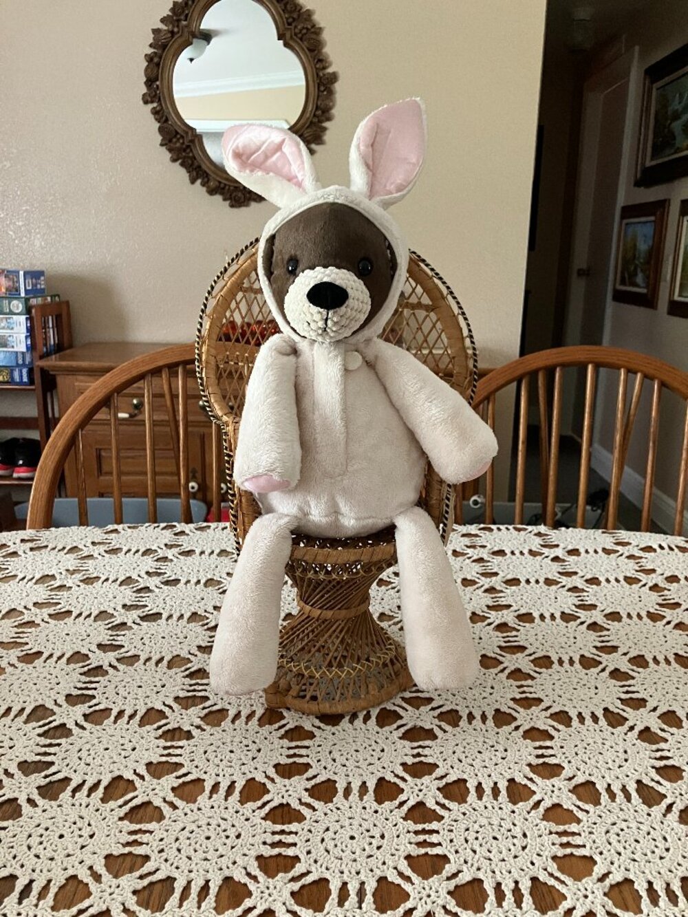2015 Scentsy Buddy 16” Plush Bear dressed as a Bunny Rabbit No Scent Pack
